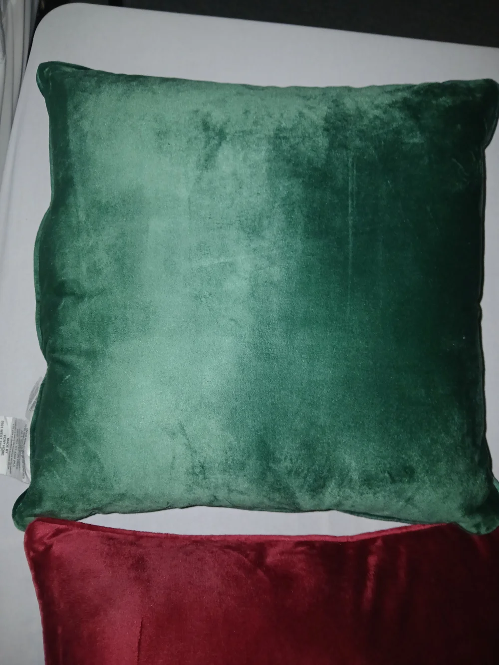 Holiday Time Velvet Throw Pillow Duo - Green & Red